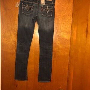 𝅺Levi’s girls blue denim skinny stretch jeans 14